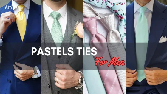 A variety of pastel ties for men, perfect for weddings and formal occasions.