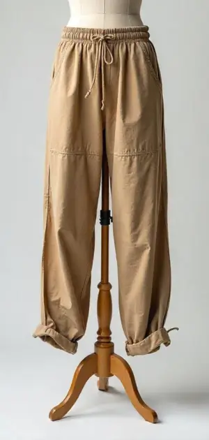 Men’s linen bohemian pants paired with accessories for a chic look.