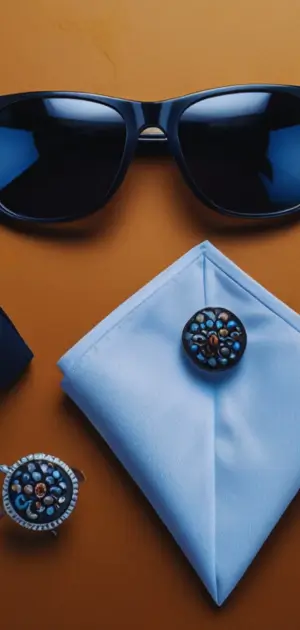 Lapel pin and suspenders for casual suits