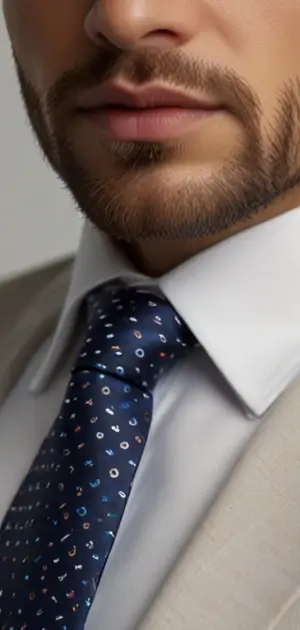 Skinny tie for men styled with modern formal wear