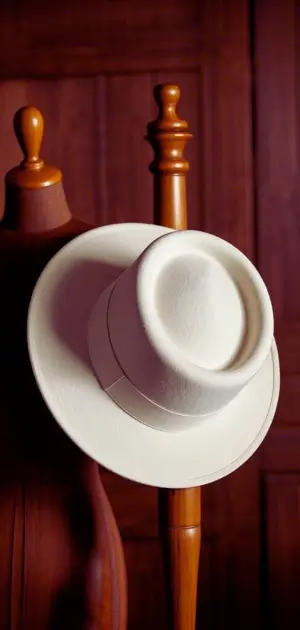White top hat for formal events