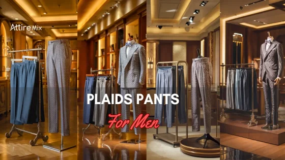Collection of Plaids Pants For men and suits for men.