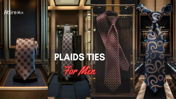 collection of Plaids Ties For men displayed in a luxurious store