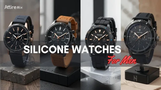 Men’s silicone watches featuring sleek dials, modern designs, and durable straps.