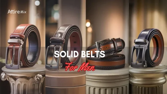 Solid Belts For men on display