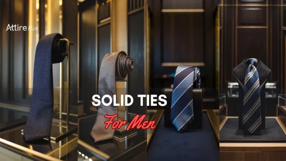 Assortment of solid ties for men
