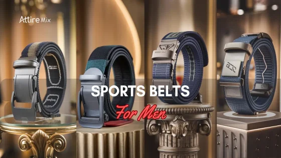 collection of Sports Belts for Men on elegant pedestals.