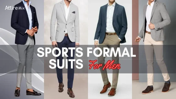 Sportswear dress for men, suits styled for semi-formal and professional occasions.