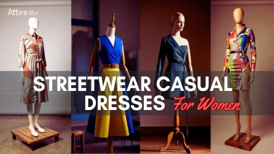 Trendy women wearing maxi streetwear dresses.