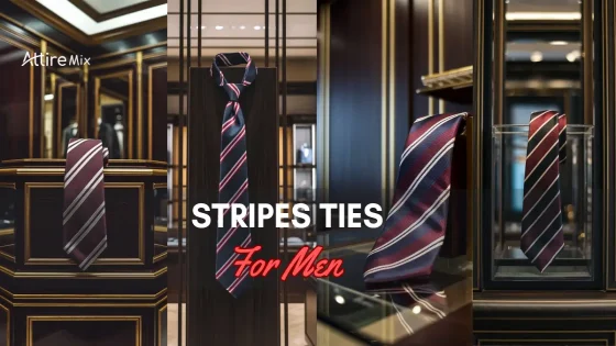 Collection of Stripes Ties For men in various displays