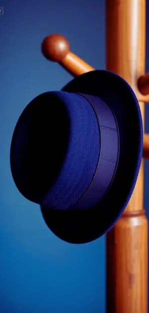 Men’s navy blue wide-brim hat for outdoor events.
