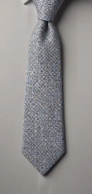 Designer ties by Armani and Zegna displayed with formal suits and pocket squares.