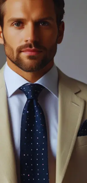 Men wearing summer ties with suits at a beach wedding.