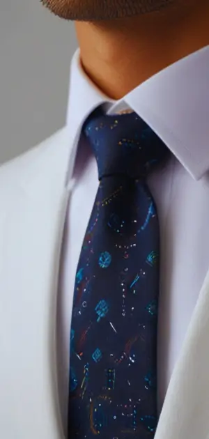 Classic men’s neckties in various colors and patterns