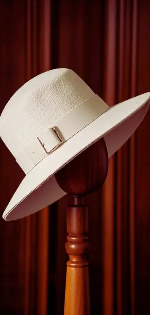 White bowler hat for vintage flair
