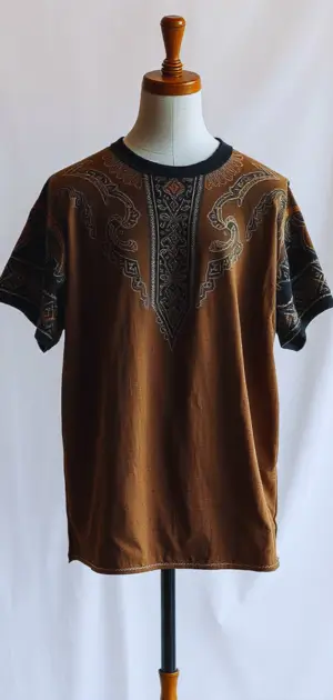 Earthy-toned men’s bohemian t-shirts