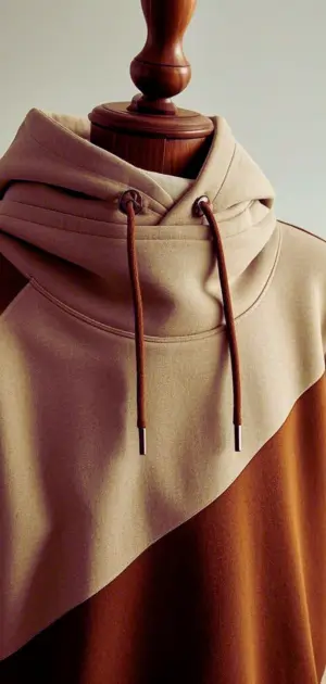Jacquard hoodie with textured geometric patterns