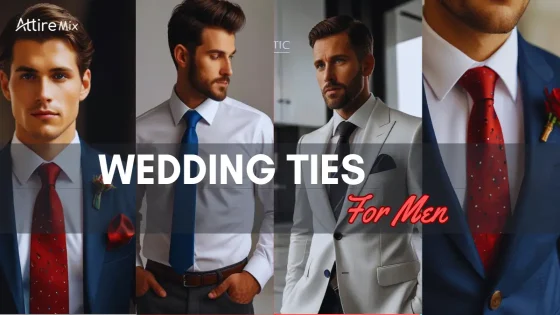 Groom wearing a silk floral wedding tie with matching pocket square.