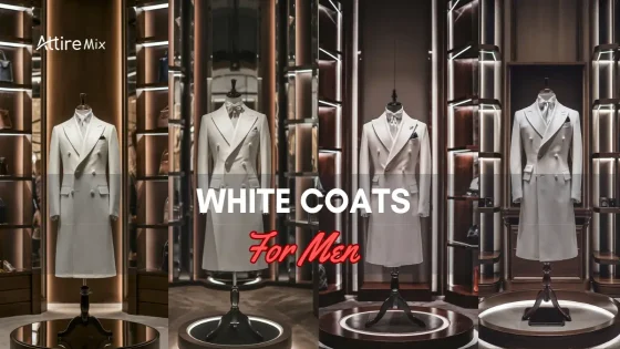 White Coats For men displayed in a luxury setting.