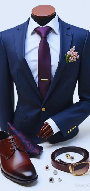 Leather belt with a bold buckle for men’s streetwear suits