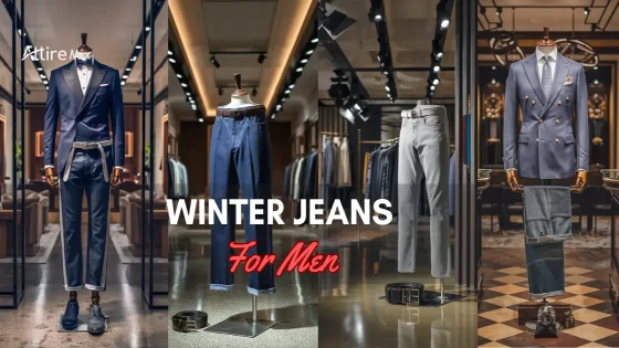 Winter jeans for men collection featuring formal and casual styles