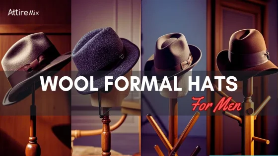 "Elegant black wool fedora for men in winter setting