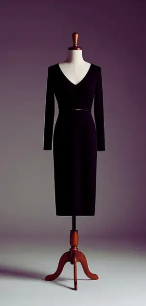 Black shirt dress styled with a leather belt