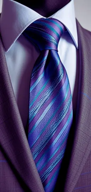 Striped and paisley ties for men displayed with matching pocket squares