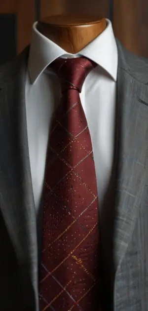 Plaid Fall Ties with Matching Pocket Squares for Men