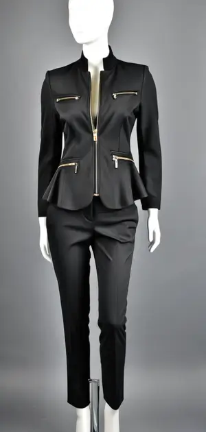 black jacket with zippers