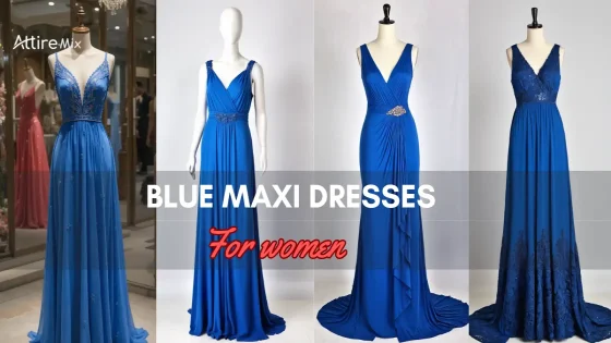 Collection of four elegant Blue Maxi Dresses For women