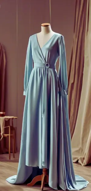  A-line silk maxi dress with floral prints for special occasions