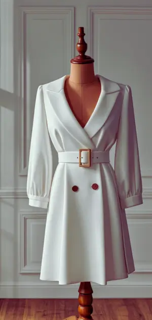 Woman in a flowy white midi dress at a cafe