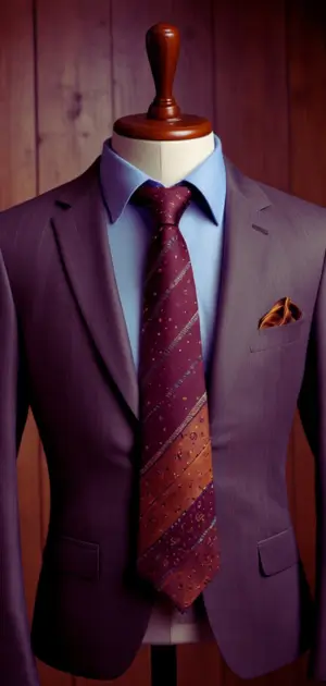 Wool Fall Ties for Men in Burgundy and Pumpkin Shades