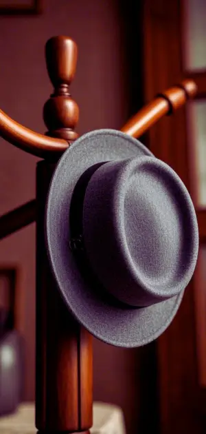 Wool felt gray men’s formal hat