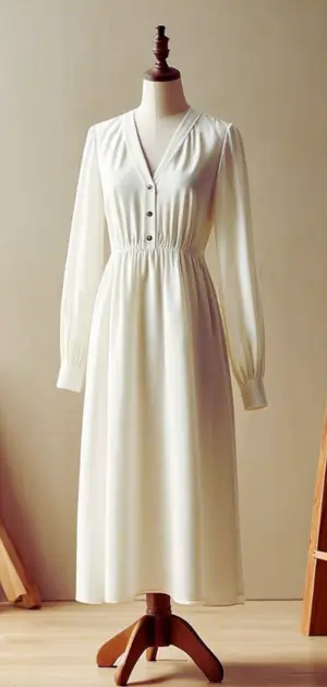 White casual lace dress on a sunny day.