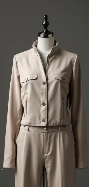 Beige safari jacket on mannequin
