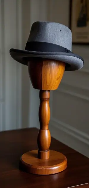Straw gray formal hat for men