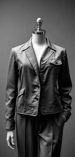 Dark gray cotton jacket and pants