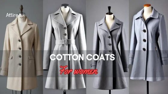 Assortment of stylish cotton coats for women