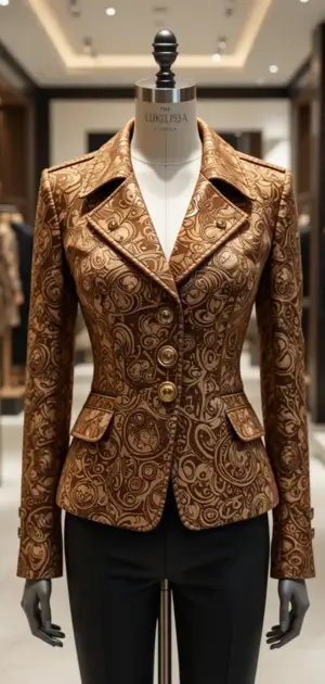 Ornate gold and brown patterned jacket