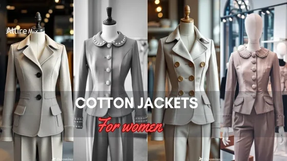 Display of various styled Cotton Jackets For Women