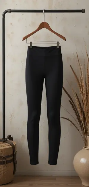 Black cotton leggings for women, highlighting sleek and modern updates.