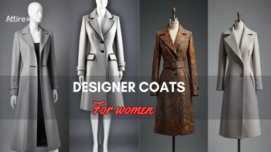 Variety of Designer Coats For Women on display.