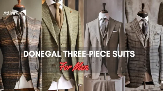 Variety of Donegal Three-Piece Suits for men