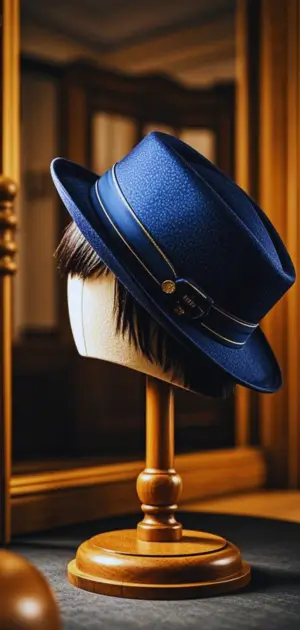 Man wearing perfectly fitting derby hat