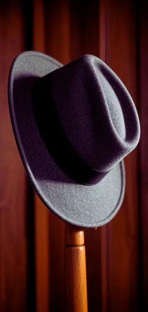 Men’s bowler hat in gray