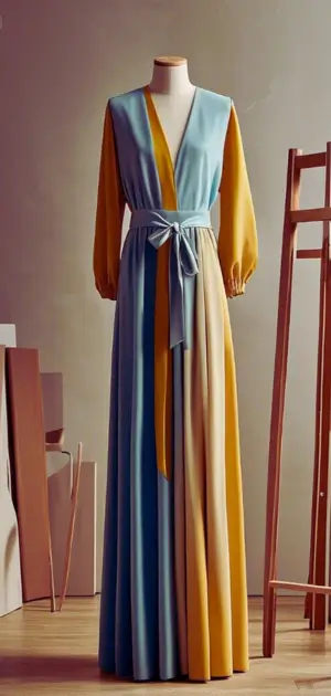 Satin maxi dress for formal evening occasions