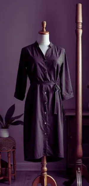 Cotton summer dress with short sleeves