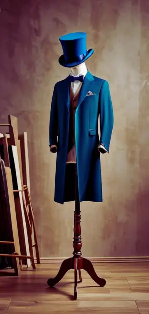Wool felt top hats for men’s formal occasions.